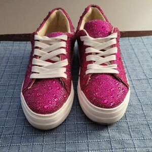 Betsey Johnson Pink Platform Sneakers 5